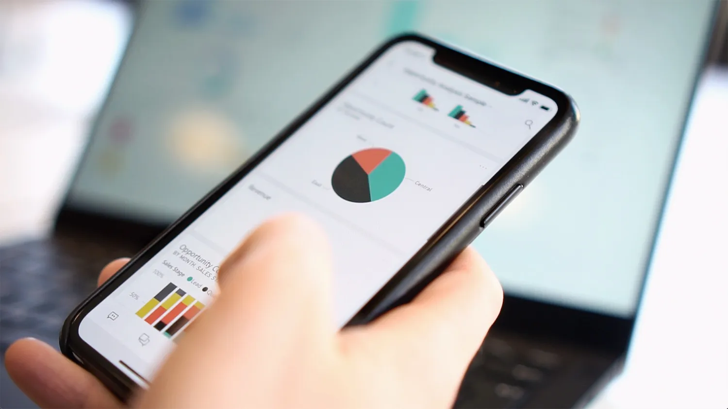 Analysdata tillgänglig på en mobiltelefon